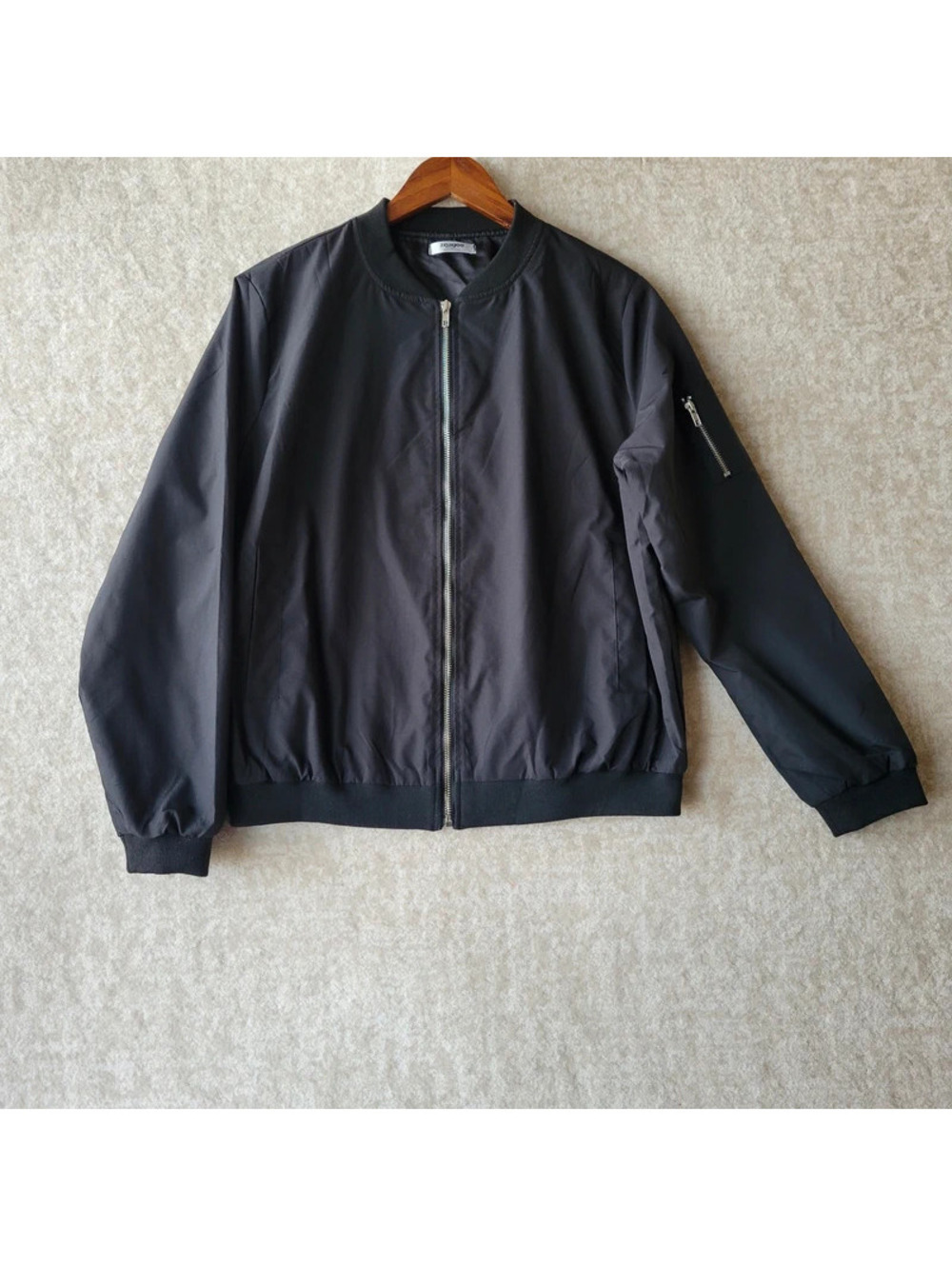 Zeagoo Moto Bomber Jacket Large Womens Black Full Zip Lightweight